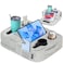TabCouchCaddy Couch Cup Holder Tray Pillow Bed Couch Caddy Sofa RV Car Holds Drinks Snacks Remotes Phones Kindle Tablet Bed Cup Holder Grey