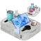 TabCouchCaddy Couch Cup Holder Tray Pillow Bed Couch Caddy Sofa RV Car Holds Drinks Snacks Remotes Phones Kindle Tablet Bed Cup Holder Grey