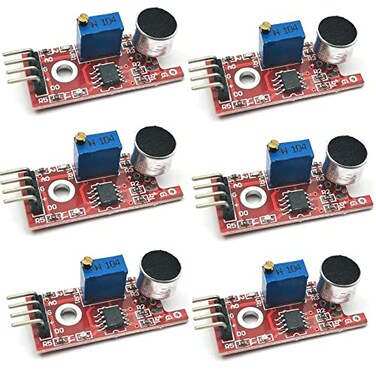 FainWan 6Pcs High Sensitivity Microphone Sensor AVR PIC Sound Detection Module for Arduino