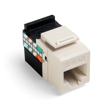 Leviton GigaMax 5E QuickPort Connector Cat 5E 5G108RT5 Light Almond