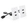 Cable Matters 2Pack 2Port HDMI Wall Plate in White 4K UHD ARC and Ethernet passthru support