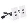 Cable Matters 2Pack 2Port HDMI Wall Plate in White 4K UHD ARC and Ethernet passthru support