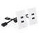 Cable Matters 2Pack 2Port HDMI Wall Plate in White 4K UHD ARC and Ethernet passthru support