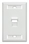 Leviton 1Port Angled QuickPort Wallplate with ID Windows 420811WS White