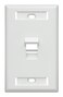 Leviton 1Port Angled QuickPort Wallplate with ID Windows 420811WS White