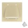 Skywalker Double Gang Bundled Cable Wall Plate Ivory