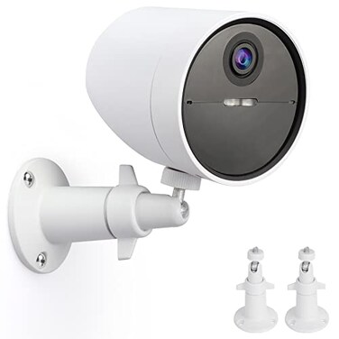 UYODM 2 Pack Wall Mount Holder Compatible with SimpliSafe Outdoor Security Camera 360Rotation Security Bracket with 14 Screw Thread Camera Not Included White