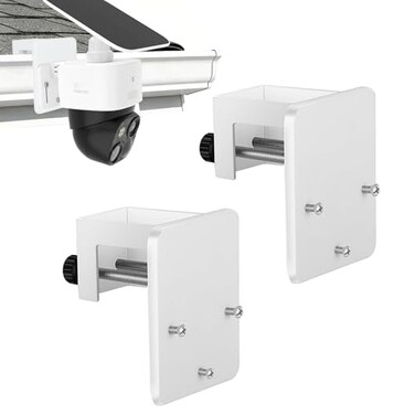 VVHOOY 2 Pack Gutter Mount Bracket Compatible with Eufy Security SoloCam S340E30E42Eufy 4G LTE Cam S330Solar Security Camera Gutter Mount HolderOutdoor No Drill Installation