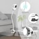 HOLACA Clip Mount for eufy Indoor Cam C210C220 E30 E220 Stand Bracket with 14 Threaded Hole Holder for Crib Nursery Pillars White