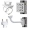 Lighfast Universal Wall Mounting Bracket with 2 Loops Vertical Pole Mount Adapter for CCTV Security Camera PTZ Dome Indoor Outdoor AP Access Point Client CPE