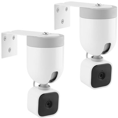 UYODM 2024 Upgrade Wall Mount Compatible for Blink Mini Pan Tilt Camera Mounting Bracket for Blink Mini Pan Get The Best ViewExtended Celling Mount 2Pack