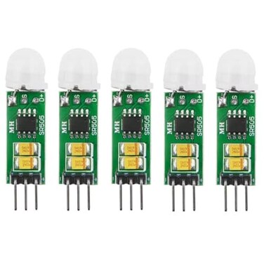 XINGYHENG 5Pcs HCSR505 Micro Body Sensing Module PIR Motion Detector Switch Module High Power High Efficiency Digital Measurement for Electronic Practice DIY