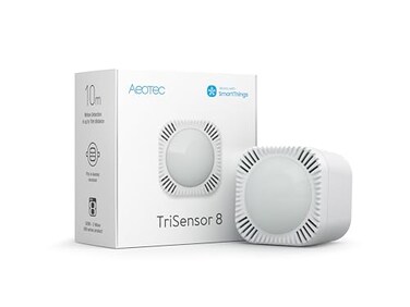 AEOTEC Aeotec TriSensor 8 800 Series Zwave Motion Sensor Temperature Light Sensor Work with Zwave Hub Smartthings 3in 1 Security System Long Range Capable