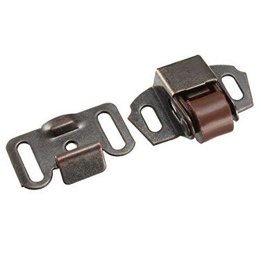 uxcell Retro Cabinet Wardrobe Door Single Roller Catch Ball Latch Hardware Copper Tone 10pcs