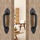 WellMade Barn Door Handles 75 in Gate Handle Rustic Metal Door Pull Handle Hardware for Wooden Garden Gate Shed CabinetBlack 2 Pack