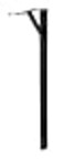 ARCHITECTURAL MAILBOXES Architectural Mailboxes Drivein Post Kit Galvanized Steel Mailbox Post Compatibility Code A B SDPK00AM Black