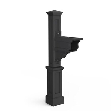Mayne Dover Single Arm Mail Post Black 255in x 8in x 565in Standard Post Arm Hardware Kit Included 5810B