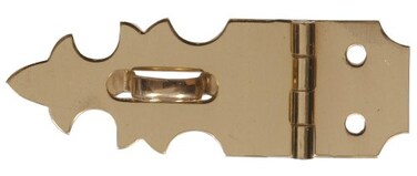 Hillman 851421 58 x 178Inch Solid Brass Decorative Mini Hasp Bright Brass Finish