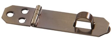 Hillman 852401 34 x 234 Solid Brass Decorative Mini Hasp Antique Brass Finish 1Pack