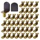 Hocansen 50 Pcs Shelf Support Pegs with Rubber Sleeve for Glass Shelves BronzeL