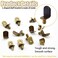Hocansen 50 Pcs Shelf Support Pegs with Rubber Sleeve for Glass Shelves BronzeL