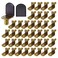 Hocansen 50 Pcs Shelf Support Pegs with Rubber Sleeve for Glass Shelves BronzeL