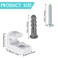 Oudain 32 Pack Down Wall Clips Closet Shelves Loop Clips Plastic Wire Wall Shelf Screws and Expansion Tubes White