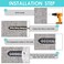 Oudain 32 Pack Down Wall Clips Closet Shelves Loop Clips Plastic Wire Wall Shelf Screws and Expansion Tubes White