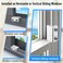 HYIEOU Sliding Window Locks 2 Sets Secure Window Lock with Key Window Locks for Up and Down Windows Horizontal Sliding Windows Adjustable Window Lock Sturdy and Durable Does Not Deform