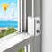 HYIEOU Sliding Window Locks 2 Sets Secure Window Lock with Key Window Locks for Up and Down Windows Horizontal Sliding Windows Adjustable Window Lock Sturdy and Durable Does Not Deform