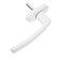 Uonlytech White Aluminum Window Handle Replacement 472 Inch Inner Casement Window Crank Handle with Lock for Home and Shed Doors