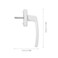 Uonlytech White Aluminum Window Handle Replacement 472 Inch Inner Casement Window Crank Handle with Lock for Home and Shed Doors