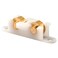 PRIME-LINE PrimeLine G 3091 Sliding Window Tandem Roller Assembly 38 in Flat Brass Rollers White Nylon Housing 2 Pack