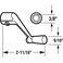 PRIME-LINE PrimeLine H 3533 38 in Silver Casement Operator Crank Handle Single Pack