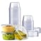 GUSTO 325 oz Jello Shot Cups with Lids 50 Count Clear Plastic Portion Containers Condiment Cups for Sauces Dressings Samples Durable Stackable LeakResistant Formerly Comfy Package