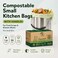UNNI 16 Gallon Compostable Trash Bags with Tie Handles 50 Count Small Food Scrap Kitchen Compost Bags for Countertop Bin Certified by BPI CMA OK compost HOME Meets ASTM D6400