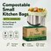 UNNI 16 Gallon Compostable Trash Bags with Tie Handles 50 Count Small Food Scrap Kitchen Compost Bags for Countertop Bin Certified by BPI CMA OK compost HOME Meets ASTM D6400