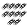 LC LICTOP Black Cigar Cutter 10pcs Guillotine Stainless Steel Blade Cigar Clippers Tool with Plastic Handle