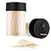 TRTRin Bamboo Wooden Toothpicks 3000 CountWith 2Pack Reusable Toothpick Holder Sturdy Smooth Finish Tooth Picks For Appetizer Olive Barbecue Fruit Teeth Cleaning Toothpicks Black