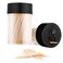 TRTRin Bamboo Wooden Toothpicks 3000 CountWith 2Pack Reusable Toothpick Holder Sturdy Smooth Finish Tooth Picks For Appetizer Olive Barbecue Fruit Teeth Cleaning Toothpicks Black