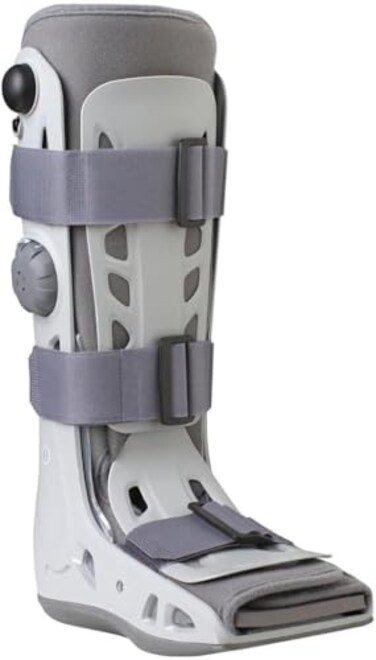 AIRCAST Aircast AirSelect Standard Open Frame Walker Brace and Walking Boot with Overlapping Duplex Air Cells Lining Extra Large Gray