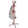 Simple Houseware Standing Coat and Hat Hanger Organizer Rack 12 Hooks Red