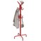 Simple Houseware Standing Coat and Hat Hanger Organizer Rack 12 Hooks Red