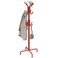 Simple Houseware Standing Coat and Hat Hanger Organizer Rack 12 Hooks Red