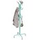 Simple Houseware Standing Coat and Hat Hanger Organizer Rack 12 Hooks Turquoise