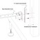 POROHOM 4Pcs 711 BoltOn to HookOn Bed Frame Conversion Brackets with Hardware Hook PlateHeadboard Hook Set Hook on Bed Rails Bed Frame Brackets
