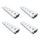 Dahszhi 4Pcs Interlocking Sofa Connector BracketFurniture Assemble Fixing Joint Connectors Bands Flush Mount HangerTaper 472120mm Silver