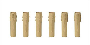 Aspen Creative 2131006 Six Pack Set 4 Tan Drip Candle Socket Covers