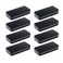 Tighall 8PCS Rectangular Empty Hinged Tin Box with Lid Bulk Mini Storage Containers Organizer for Treats Gifts Candy and Crafts 48 x 21 x 08 in Black