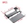 Tighall 8PCS Rectangular Empty Hinged Tin Box with Lid Bulk Mini Storage Containers Organizer for Treats Gifts Candy and Crafts 48 x 21 x 08 in Black